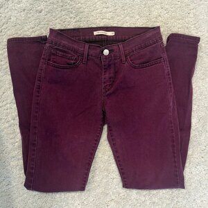 Levi’s Burgundy Super Skinny Jeans – Size 27